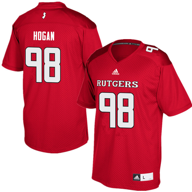 Men #98 Jimmy Hogan Rutgers Scarlet Knights College Football Jerseys Sale-Red - Click Image to Close